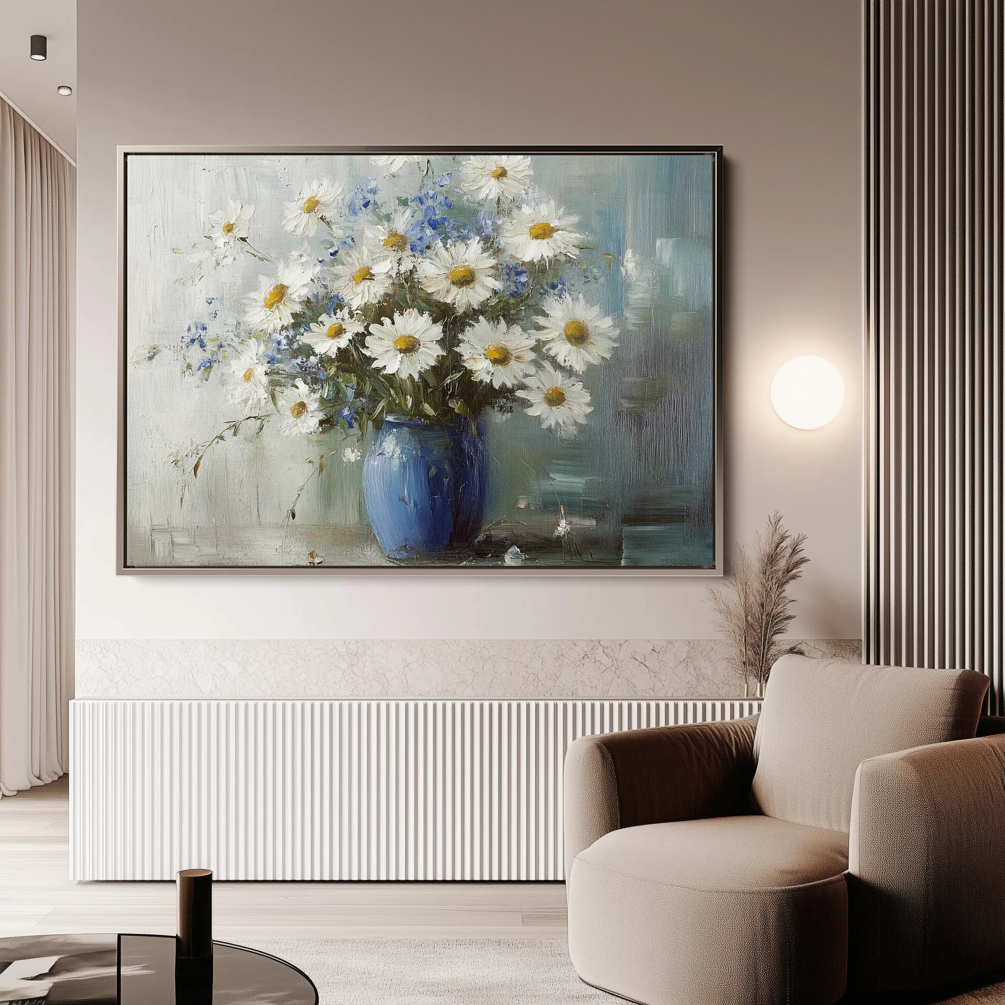 Floral 974 Canvas Art 18" x 24" / 45 x 60 cm / Black