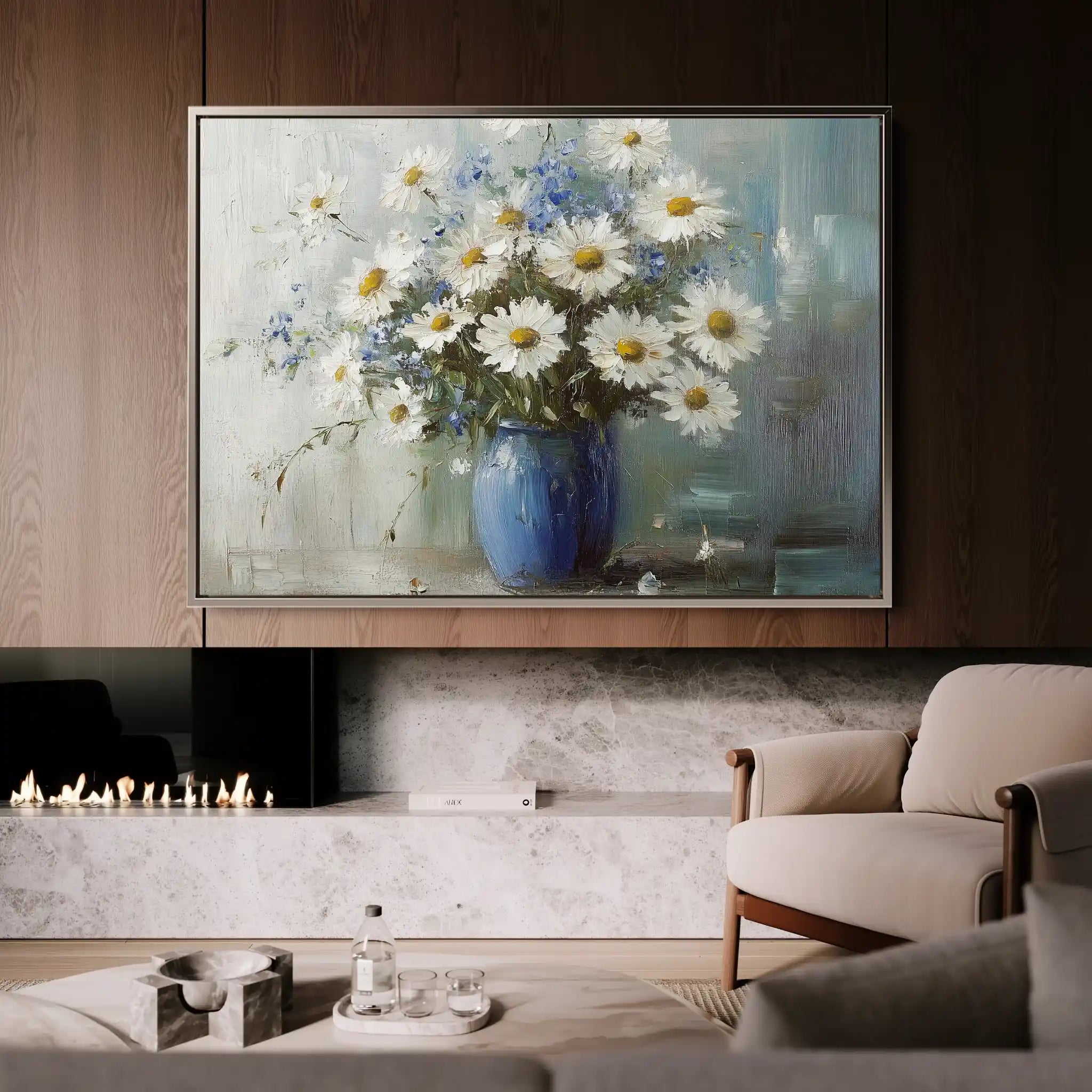Floral 974 Canvas Art 60 x 40 cm / Black