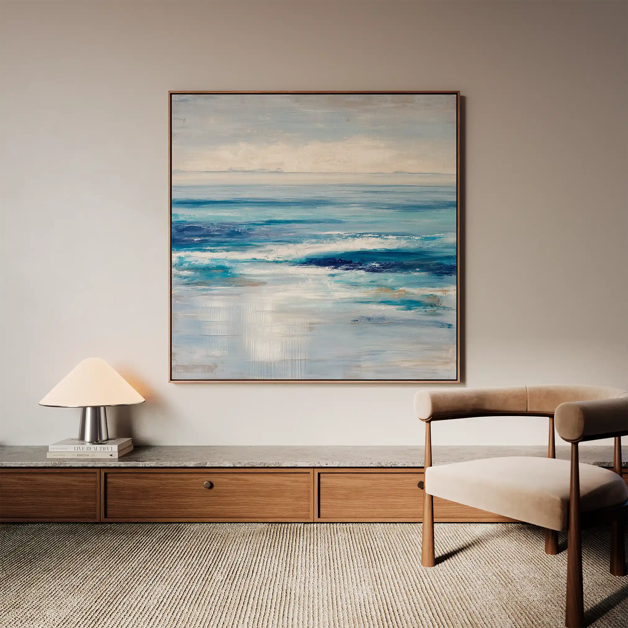 Abstract 975 Canvas Art 60 x 60 cm / Black