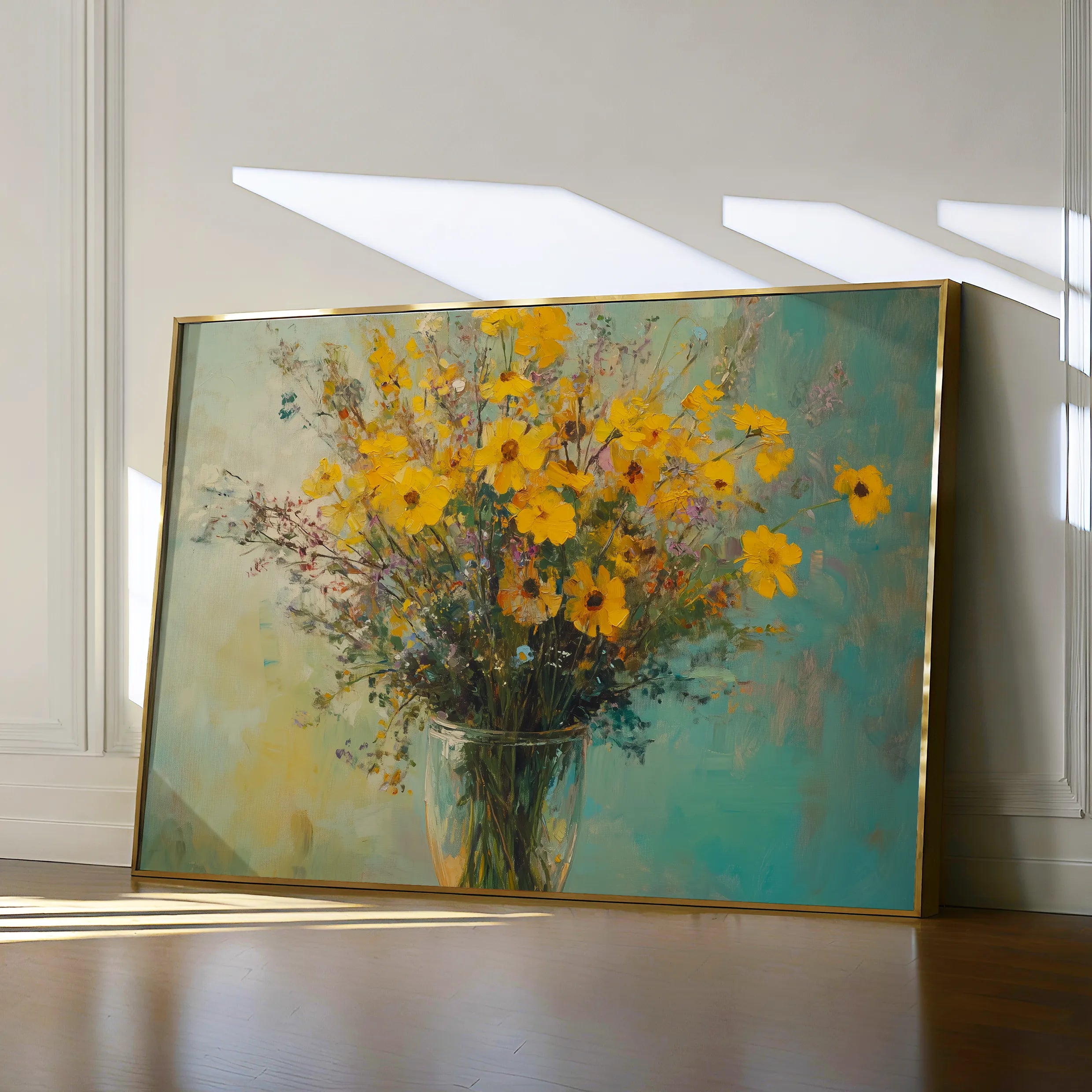 Floral 975 Canvas Art 18" x 24" / 45 x 60 cm / Black