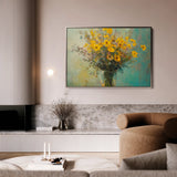Floral 975 Canvas Art 18" x 24" / 45 x 60 cm / Black