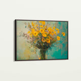 Floral 975 Canvas Art 18" x 24" / 45 x 60 cm / Black