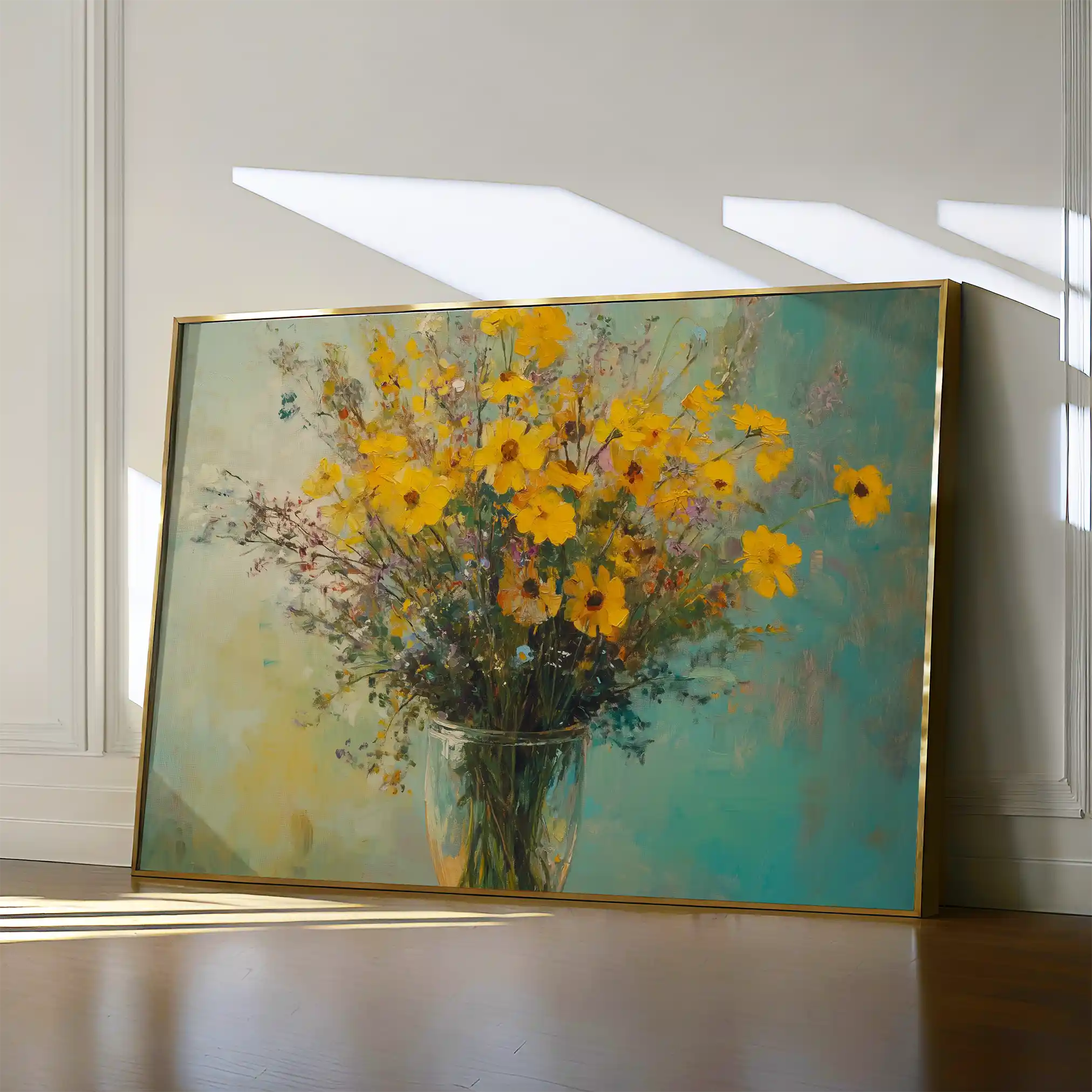 Floral 975 Canvas Art 60 x 40 cm / Black
