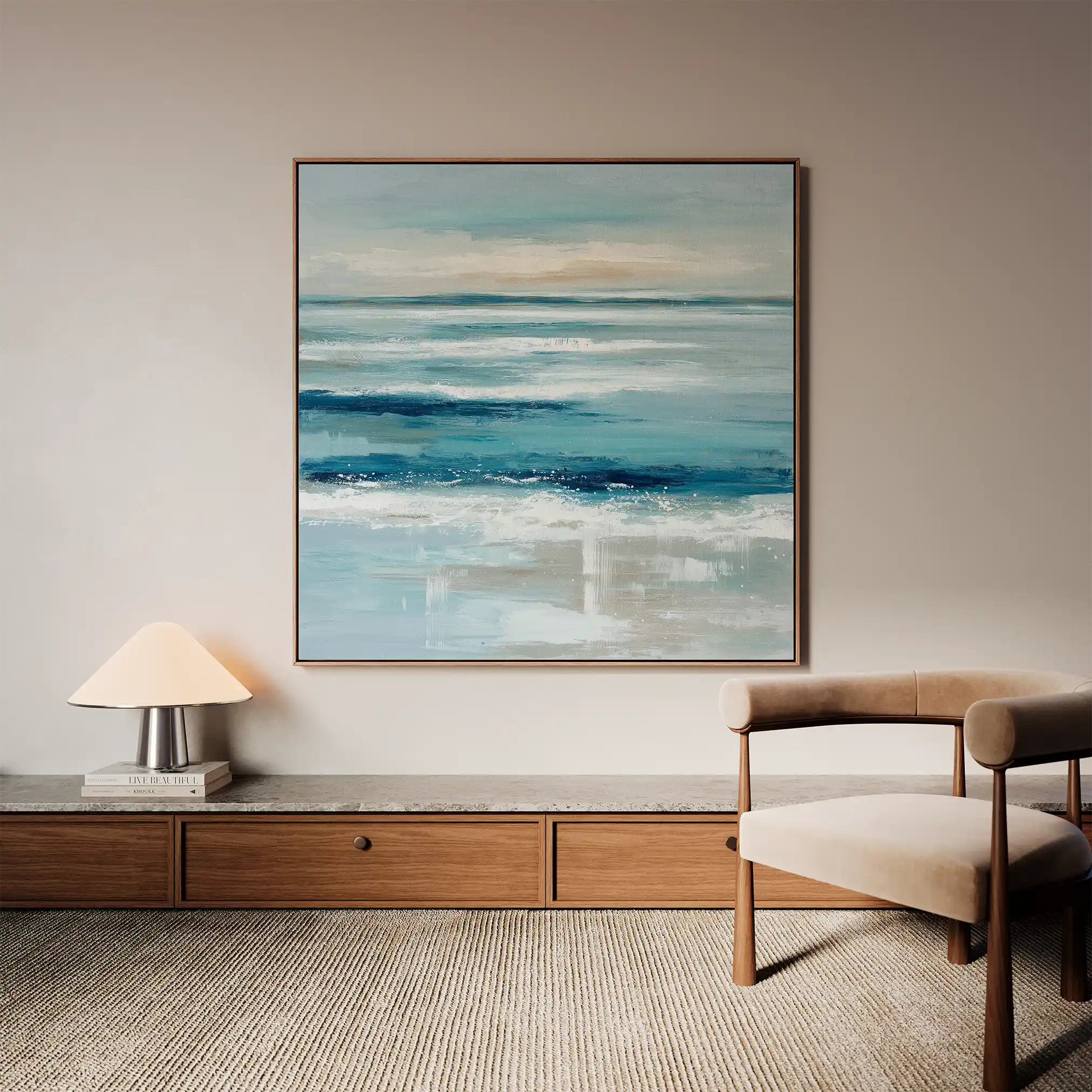 Abstract 976 Canvas Art 60 x 60 cm / Black
