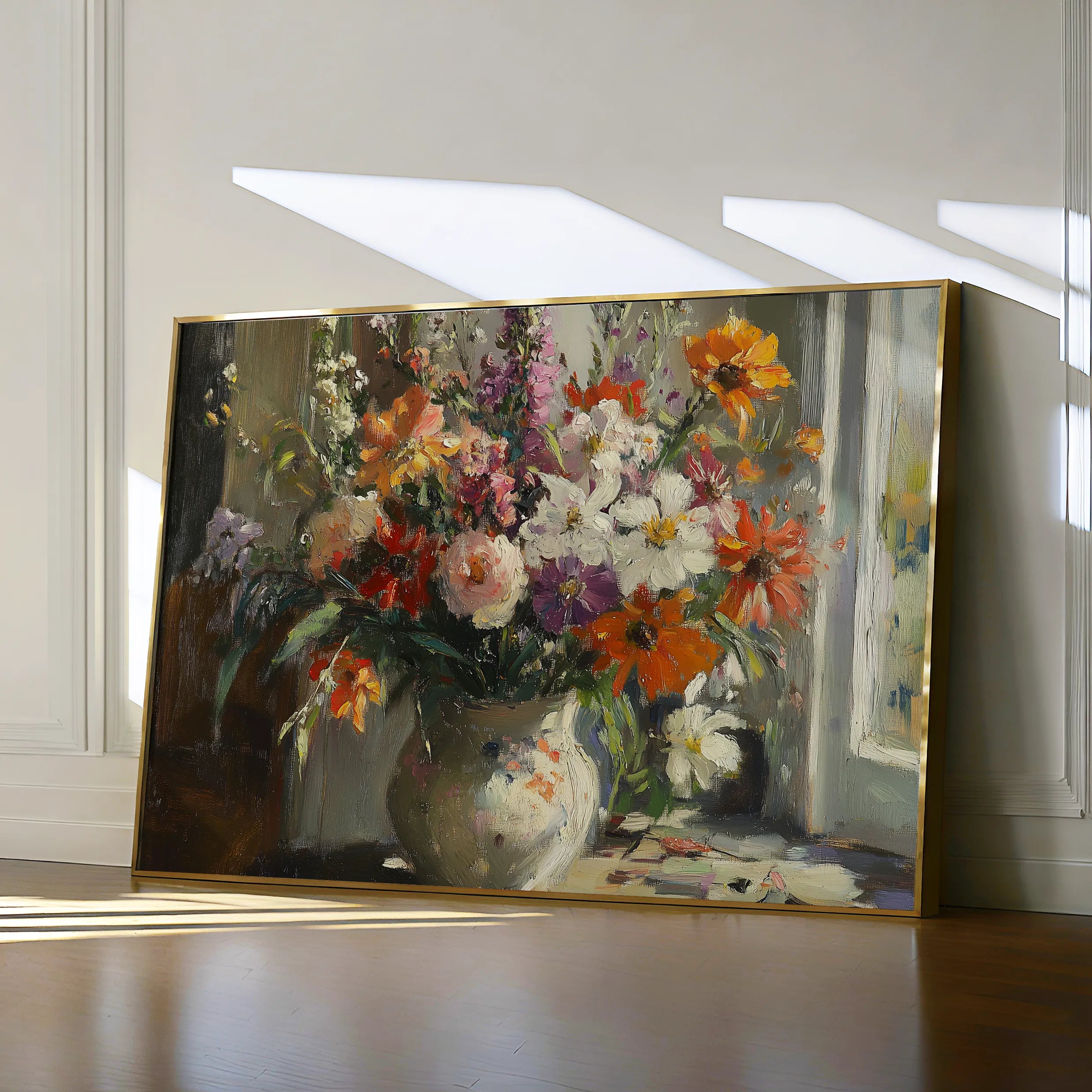 Floral 976 Canvas Art 18" x 24" / 45 x 60 cm / Black