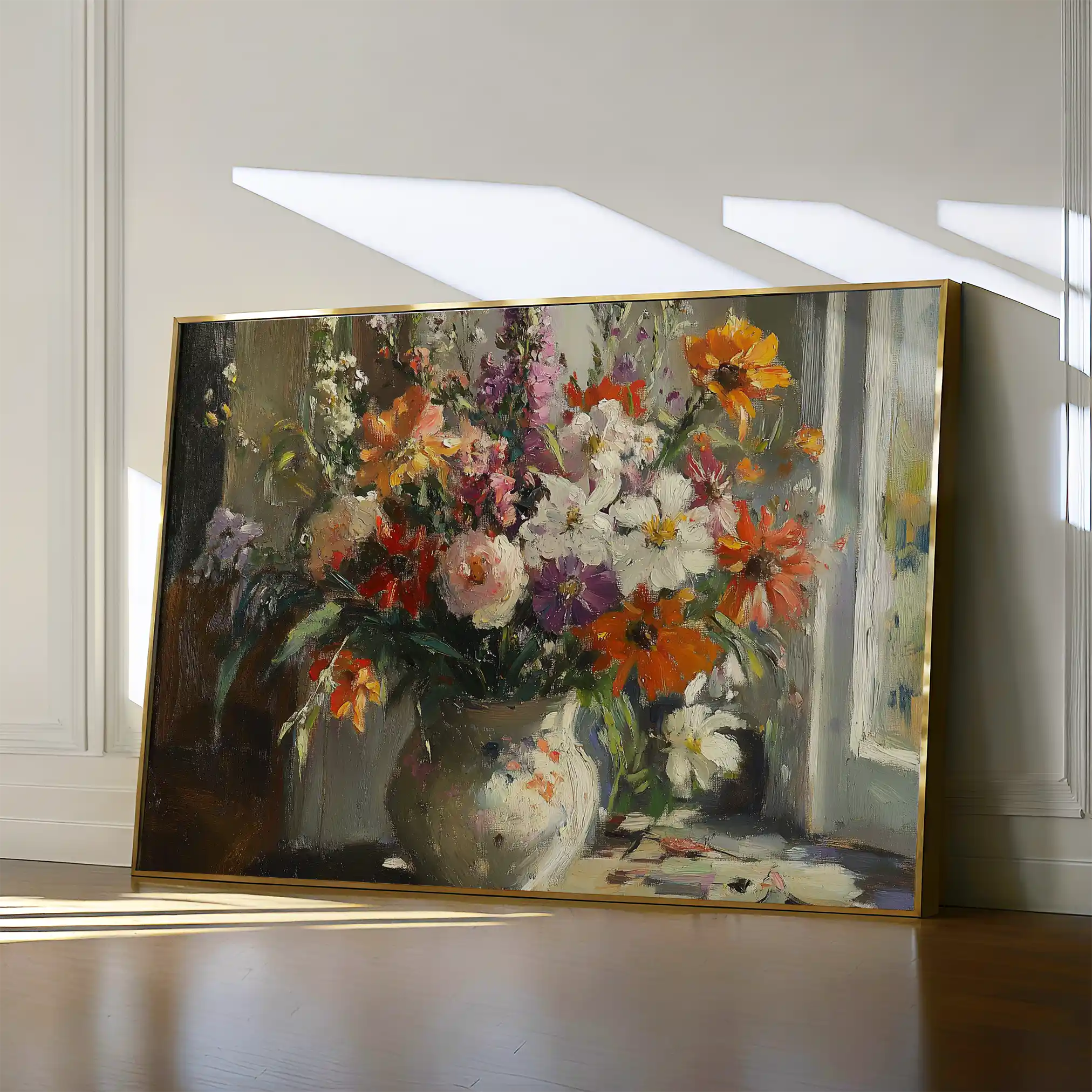 Floral 976 Canvas Art 60 x 40 cm / Black