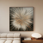 Abstract 977 Canvas Art 16" x 16" / 40 x 40 cm / Black