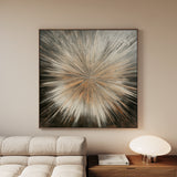 Abstract 977 Canvas Art 16" x 16" / 40 x 40 cm / Black