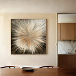 Abstract 977 Canvas Art 16" x 16" / 40 x 40 cm / Black