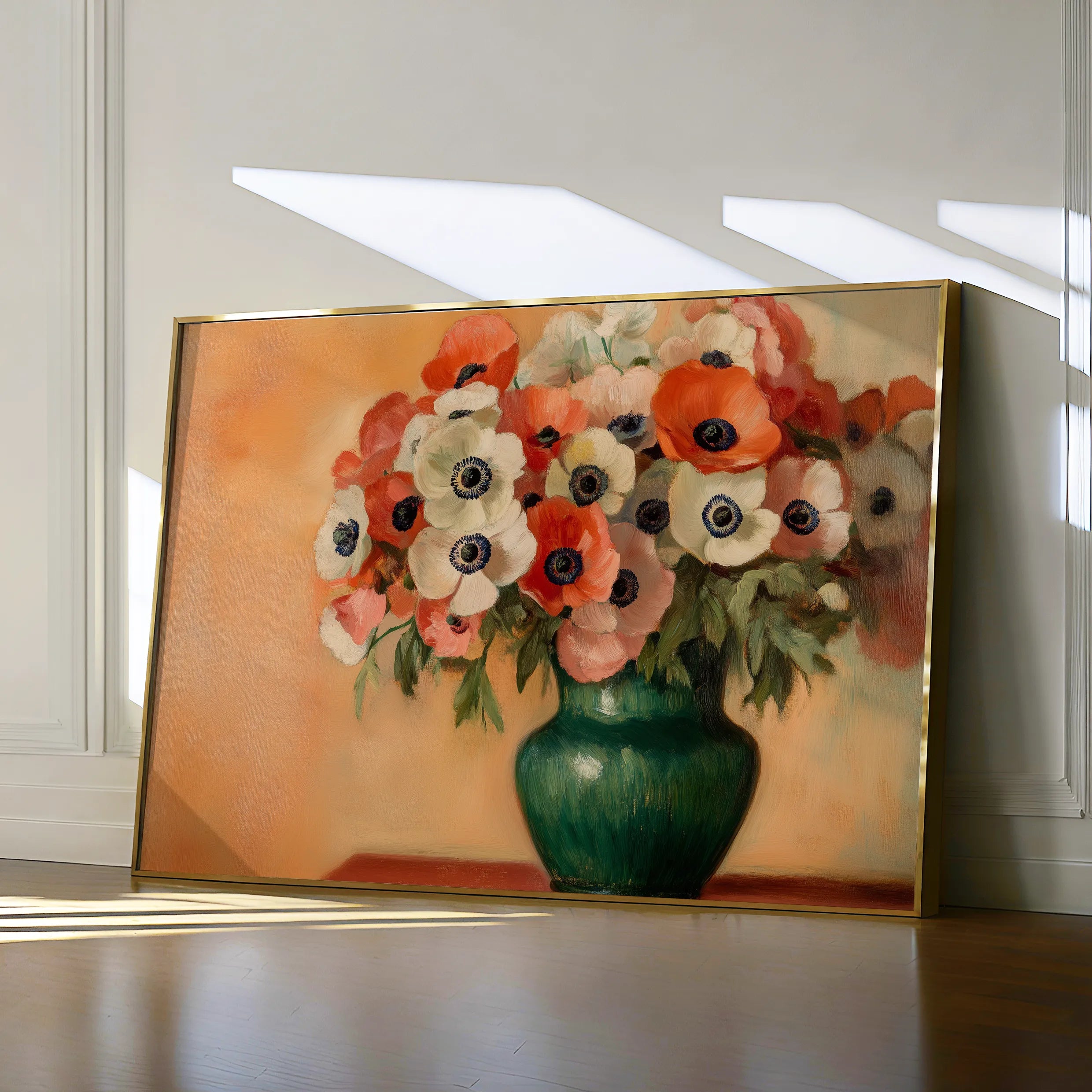 Floral 977 Canvas Art 18" x 24" / 45 x 60 cm / Black