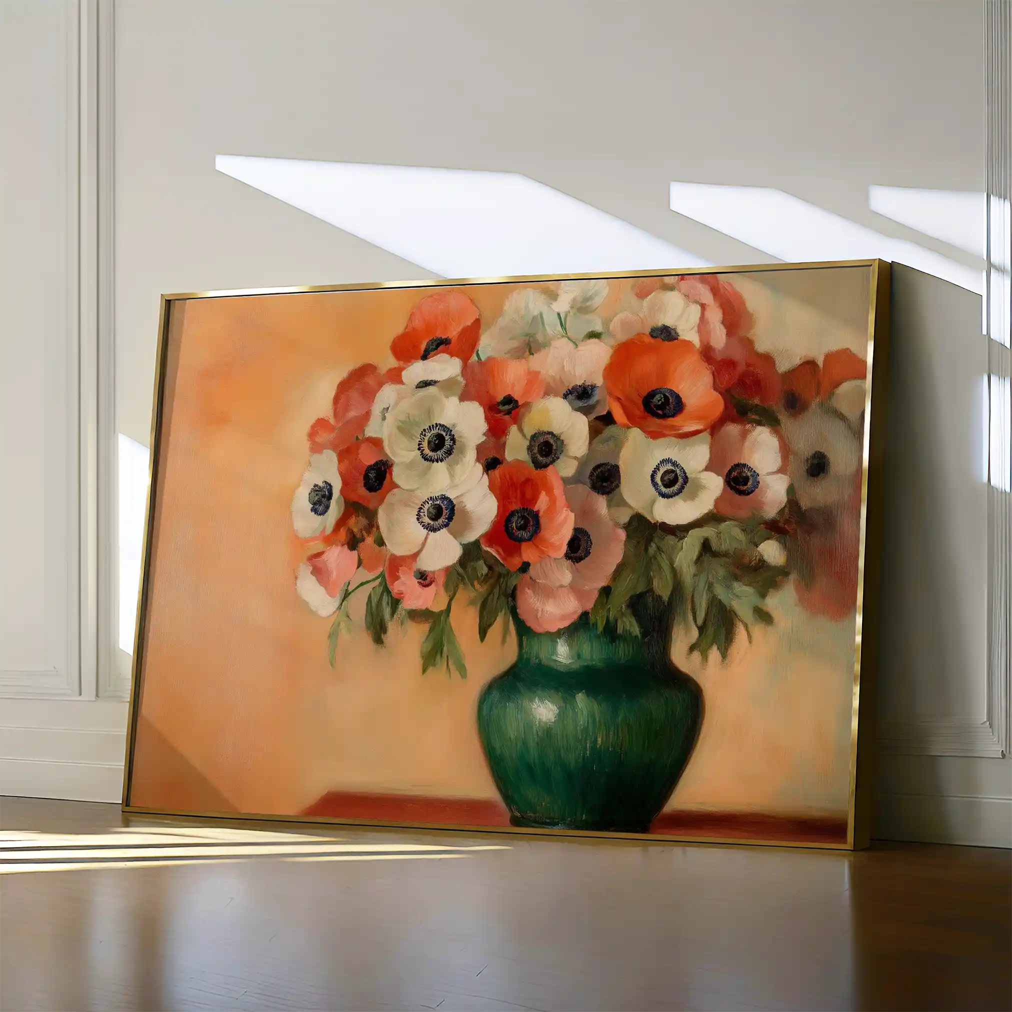 Floral 977 Canvas Art 60 x 40 cm / Black