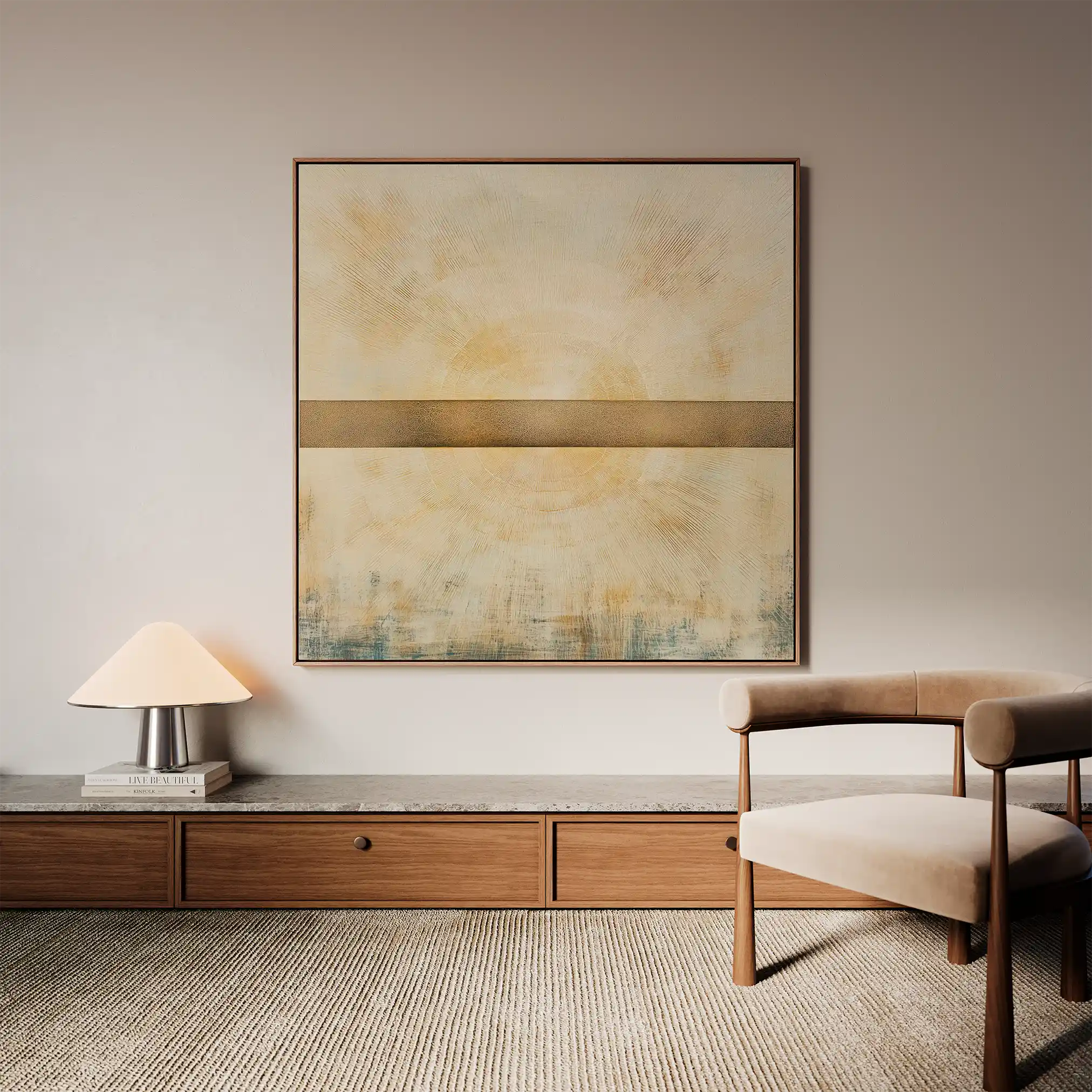 Abstract 978 Canvas Art 16" x 16" / 40 x 40 cm / Black