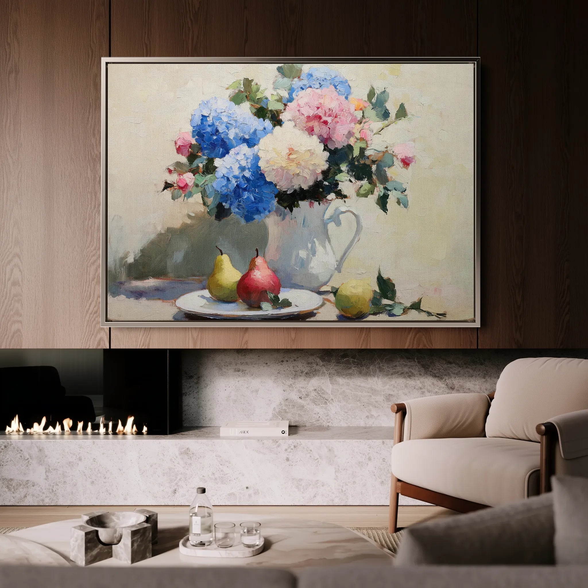 Floral 979 Canvas Art 18" x 24" / 45 x 60 cm / Black