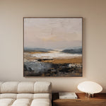Abstract 980 Canvas Art 16" x 16" / 40 x 40 cm / Black