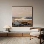 Abstract 980 Canvas Art 16" x 16" / 40 x 40 cm / Black