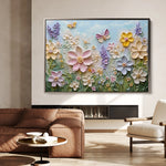 Floral 980 Canvas Art 18" x 24" / 45 x 60 cm / Black