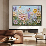 Floral 980 Canvas Art 18" x 24" / 45 x 60 cm / Black