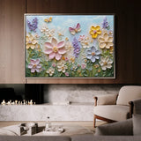 Floral 980 Canvas Art 18" x 24" / 45 x 60 cm / Black
