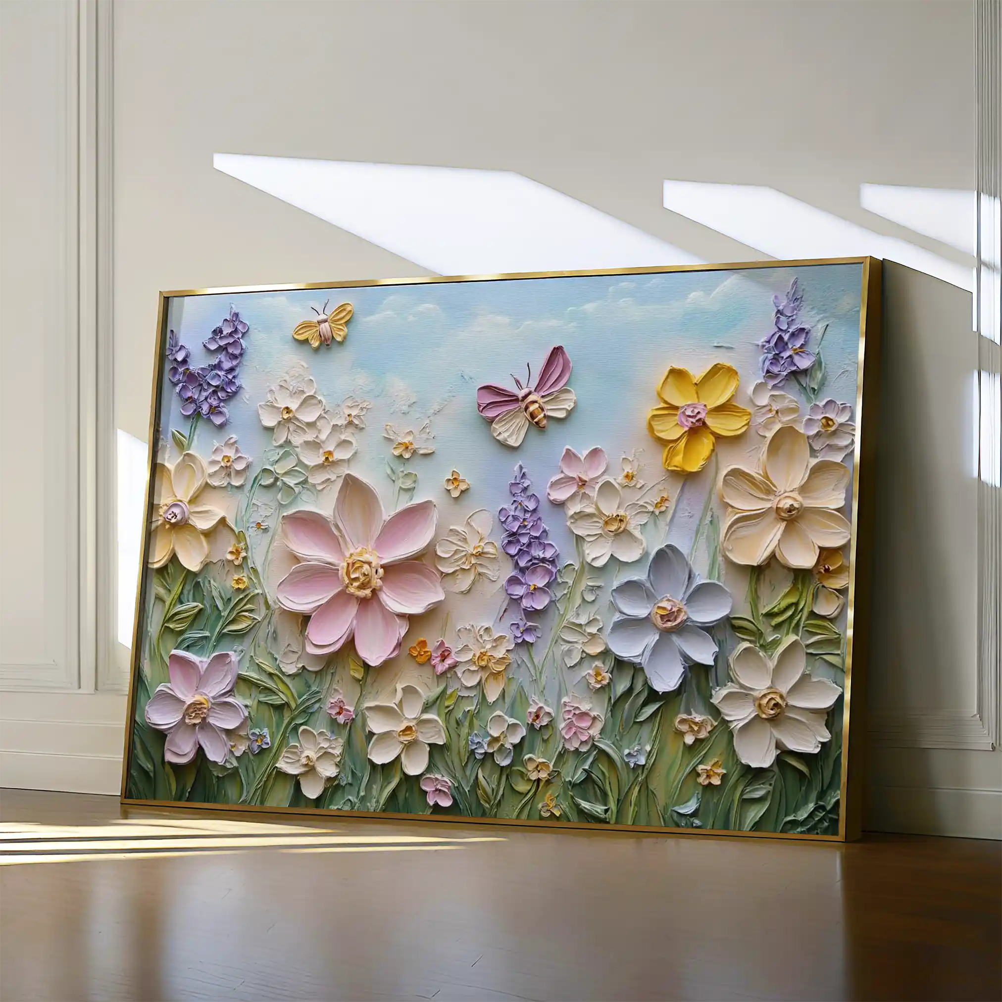Floral 980 Canvas Art 60 x 40 cm / Black