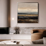 Abstract 981 Canvas Art 16" x 16" / 40 x 40 cm / Black