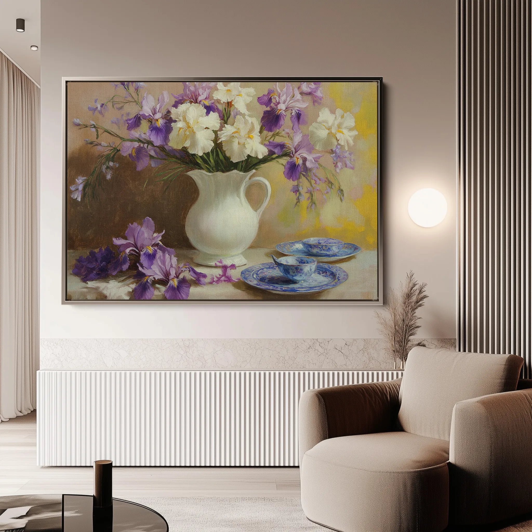 Floral 981 Canvas Art 18" x 24" / 45 x 60 cm / Black