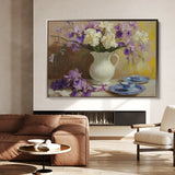 Floral 981 Canvas Art 18" x 24" / 45 x 60 cm / Black