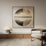 Abstract 982 Canvas Art 16" x 16" / 40 x 40 cm / Black