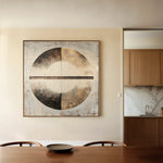 Abstract 982 Canvas Art 16" x 16" / 40 x 40 cm / Black