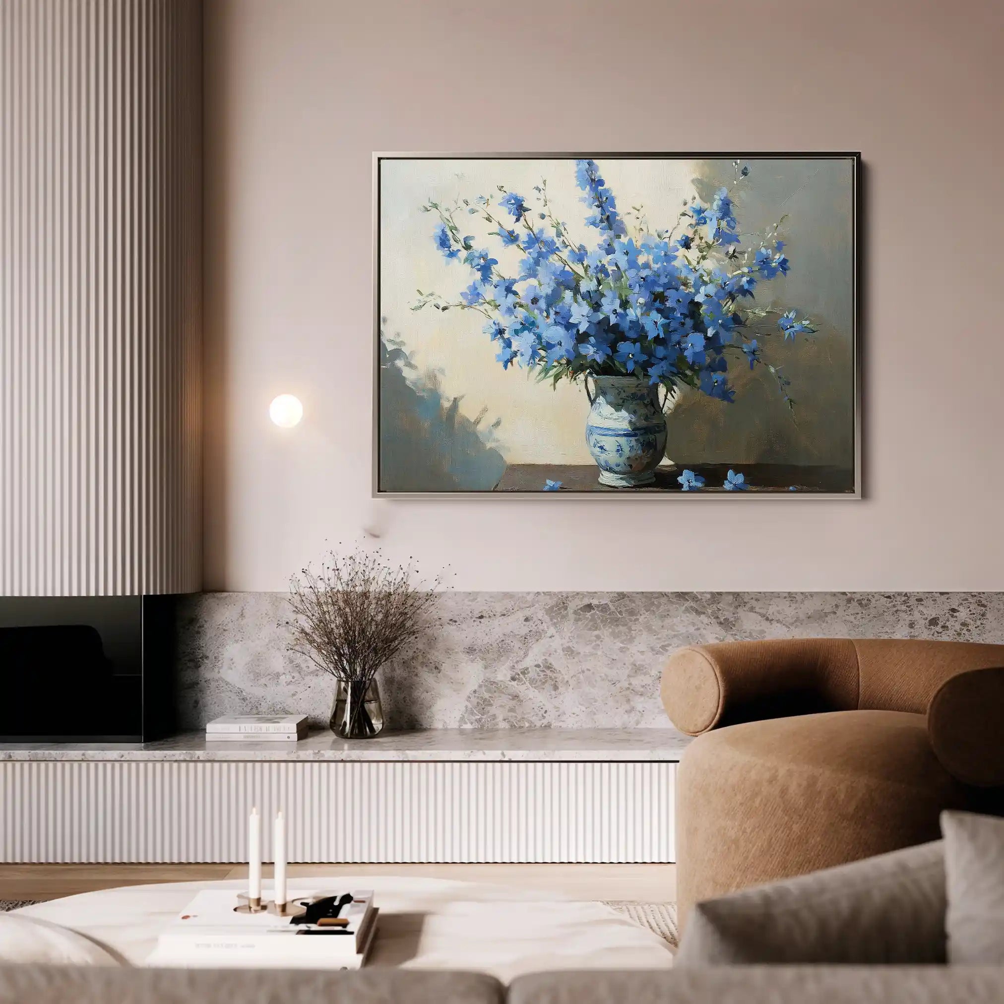 Floral 982 Canvas Art 60 x 40 cm / Black