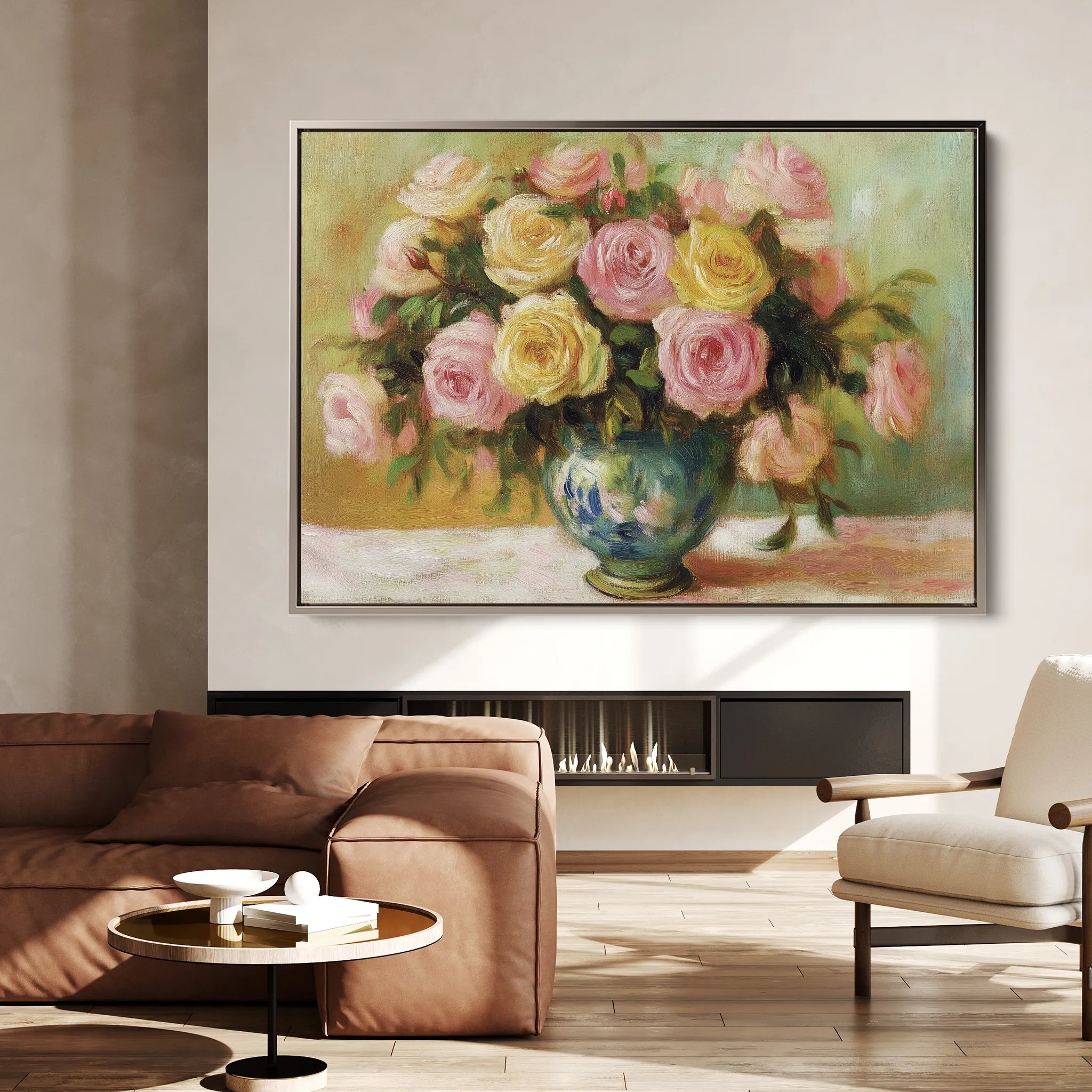 Floral 983 Canvas Art 18" x 24" / 45 x 60 cm / Black
