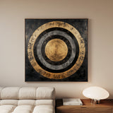 Abstract 984 Canvas Art 16" x 16" / 40 x 40 cm / Black