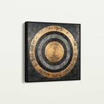 Abstract 984 Canvas Art 16" x 16" / 40 x 40 cm / Black