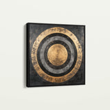 Abstract 984 Canvas Art 16" x 16" / 40 x 40 cm / Black