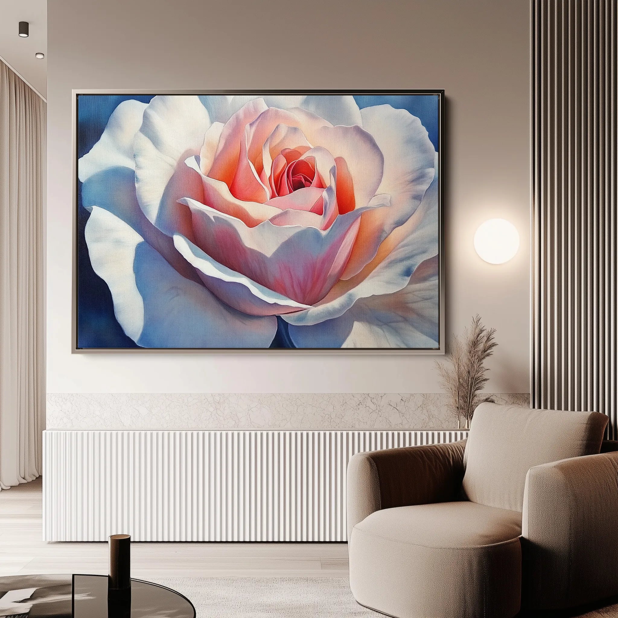 Floral 984 Canvas Art 18" x 24" / 45 x 60 cm / Black