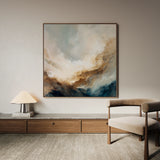 Abstract 985 Canvas Art 16" x 16" / 40 x 40 cm / Black
