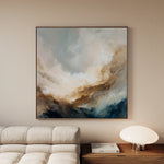Abstract 985 Canvas Art 16" x 16" / 40 x 40 cm / Black