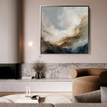 Abstract 985 Canvas Art 16" x 16" / 40 x 40 cm / Black