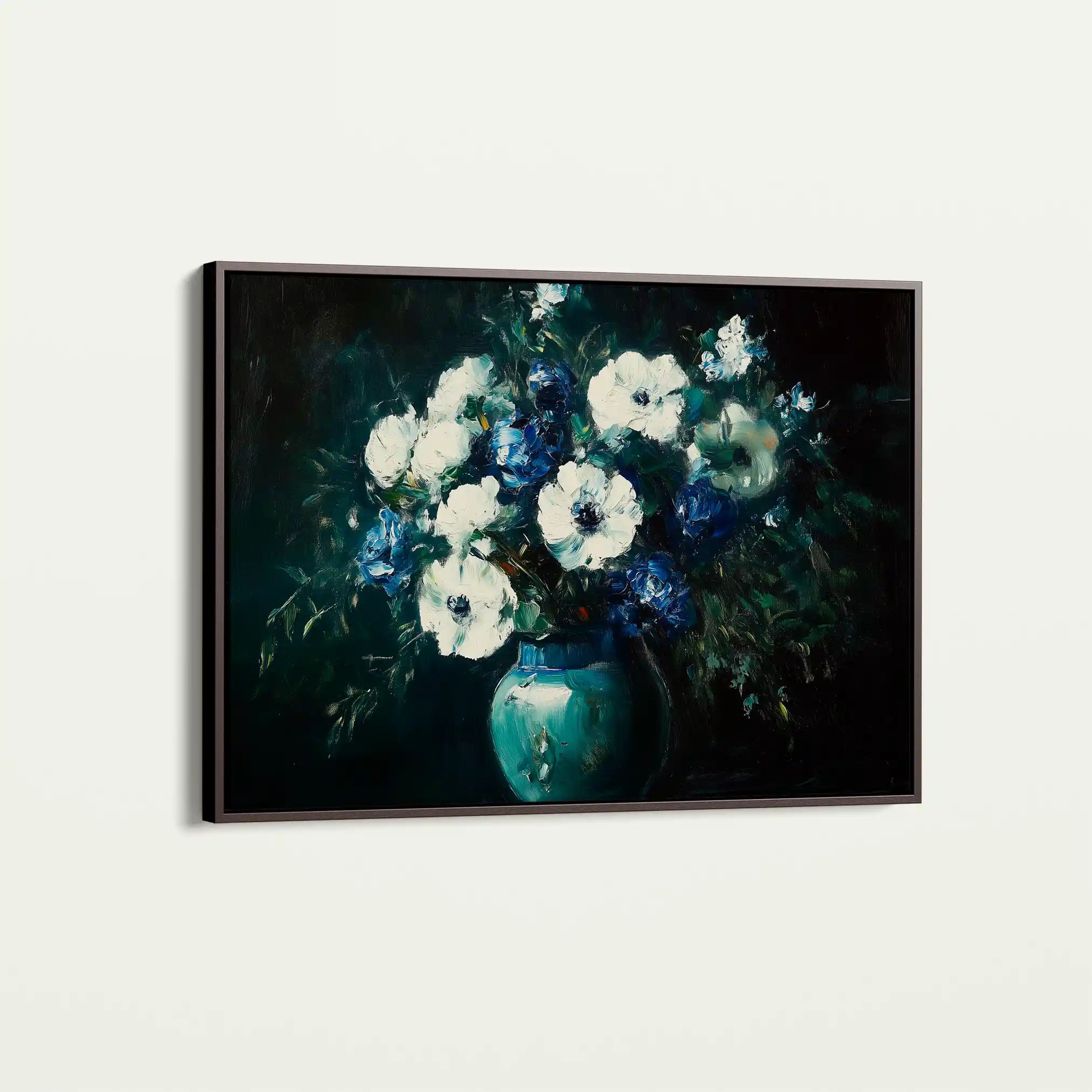 Floral 985 Canvas Art 60 x 40 cm / Black