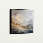 Abstract 986 Canvas Art 16" x 16" / 40 x 40 cm / Black
