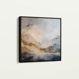 Abstract 986 Canvas Art 16" x 16" / 40 x 40 cm / Black