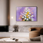 Floral 986 Canvas Art 60 x 40 cm / Black