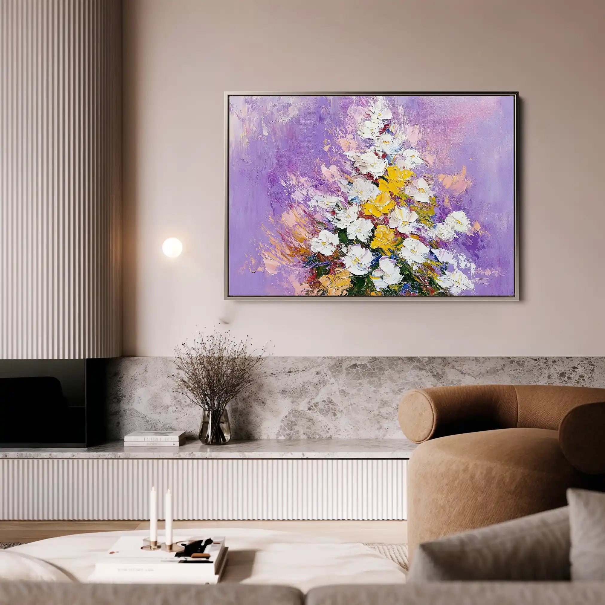 Floral 986 Canvas Art 60 x 40 cm / Black