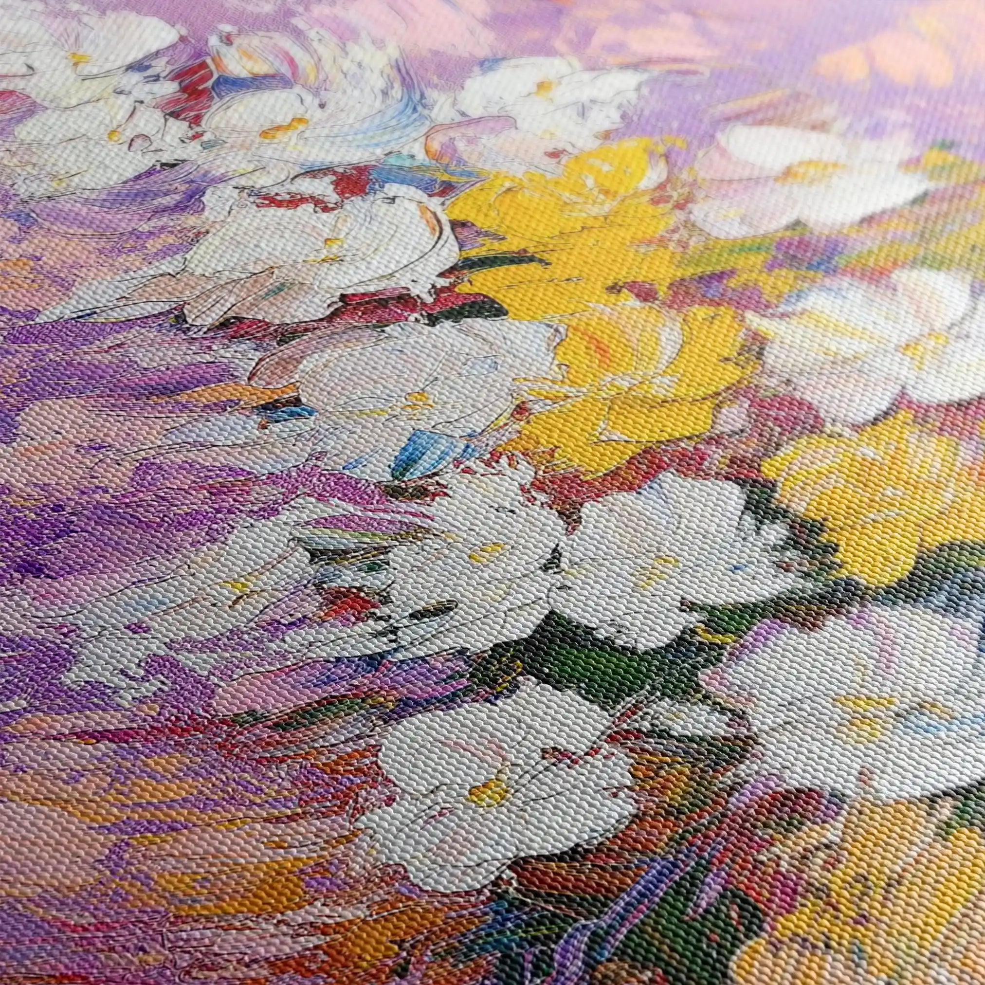 Floral 986 Canvas Art 60 x 40 cm / Black