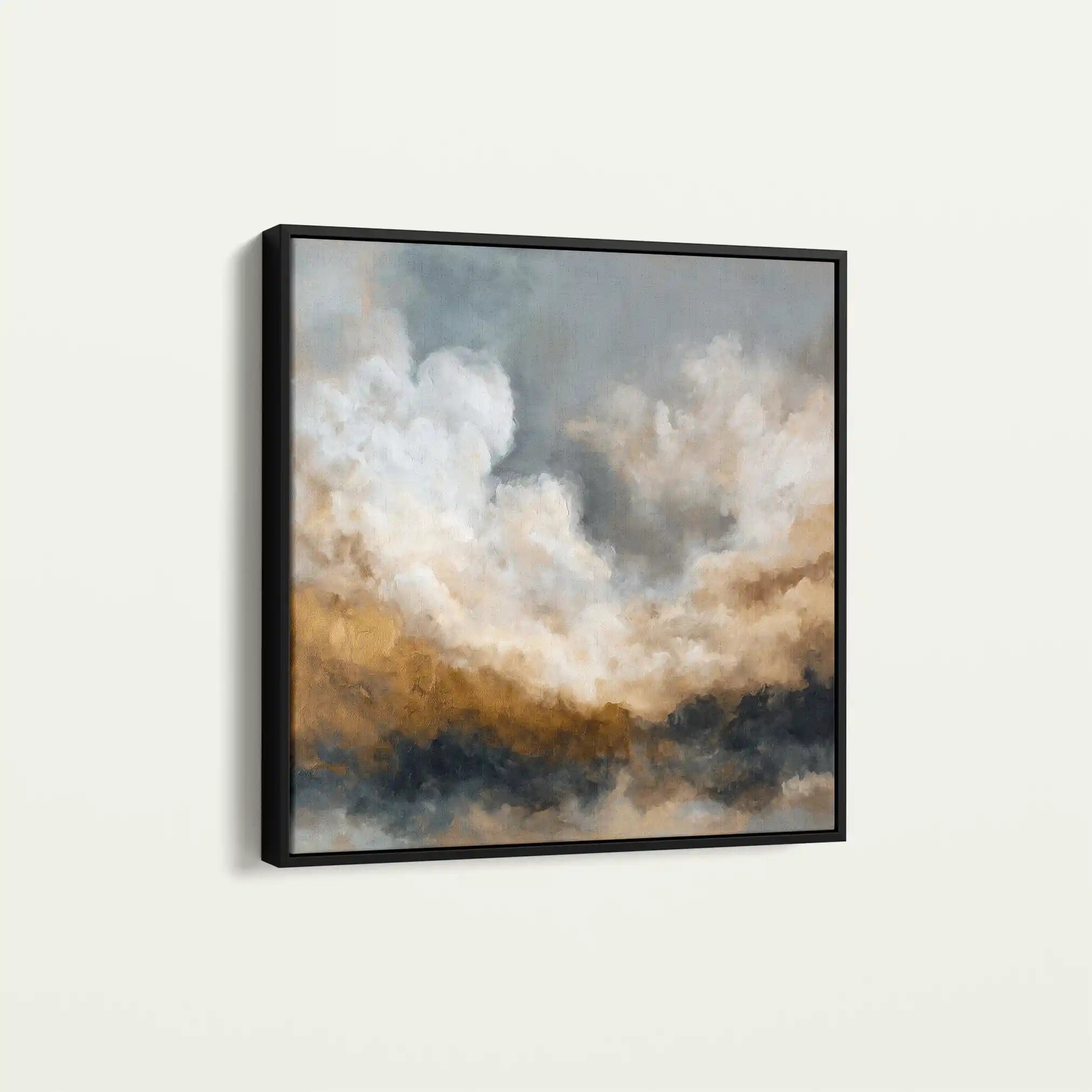 Abstract 987 Canvas Art 16" x 16" / 40 x 40 cm / Black