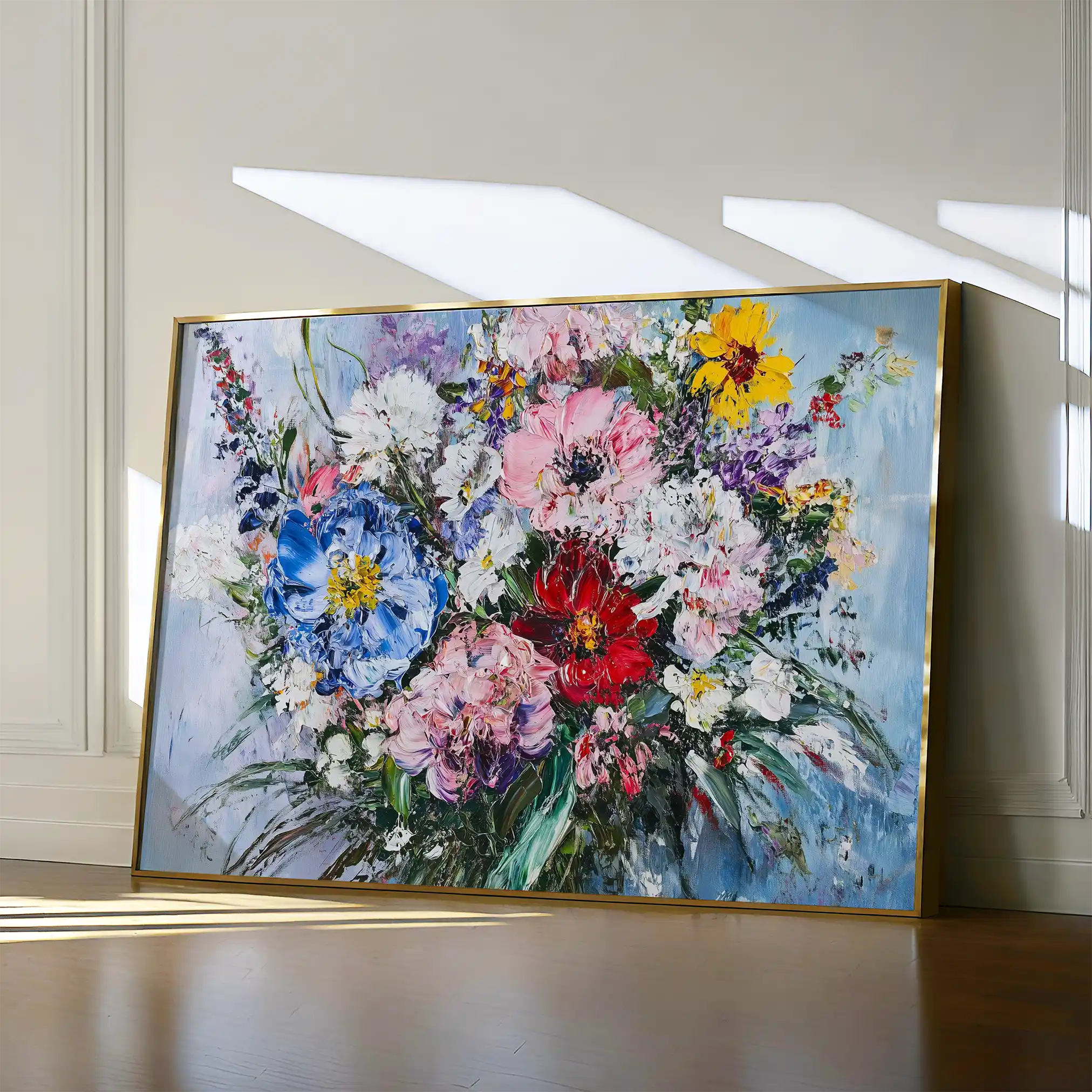 Floral 987 Canvas Art 60 x 40 cm / Black