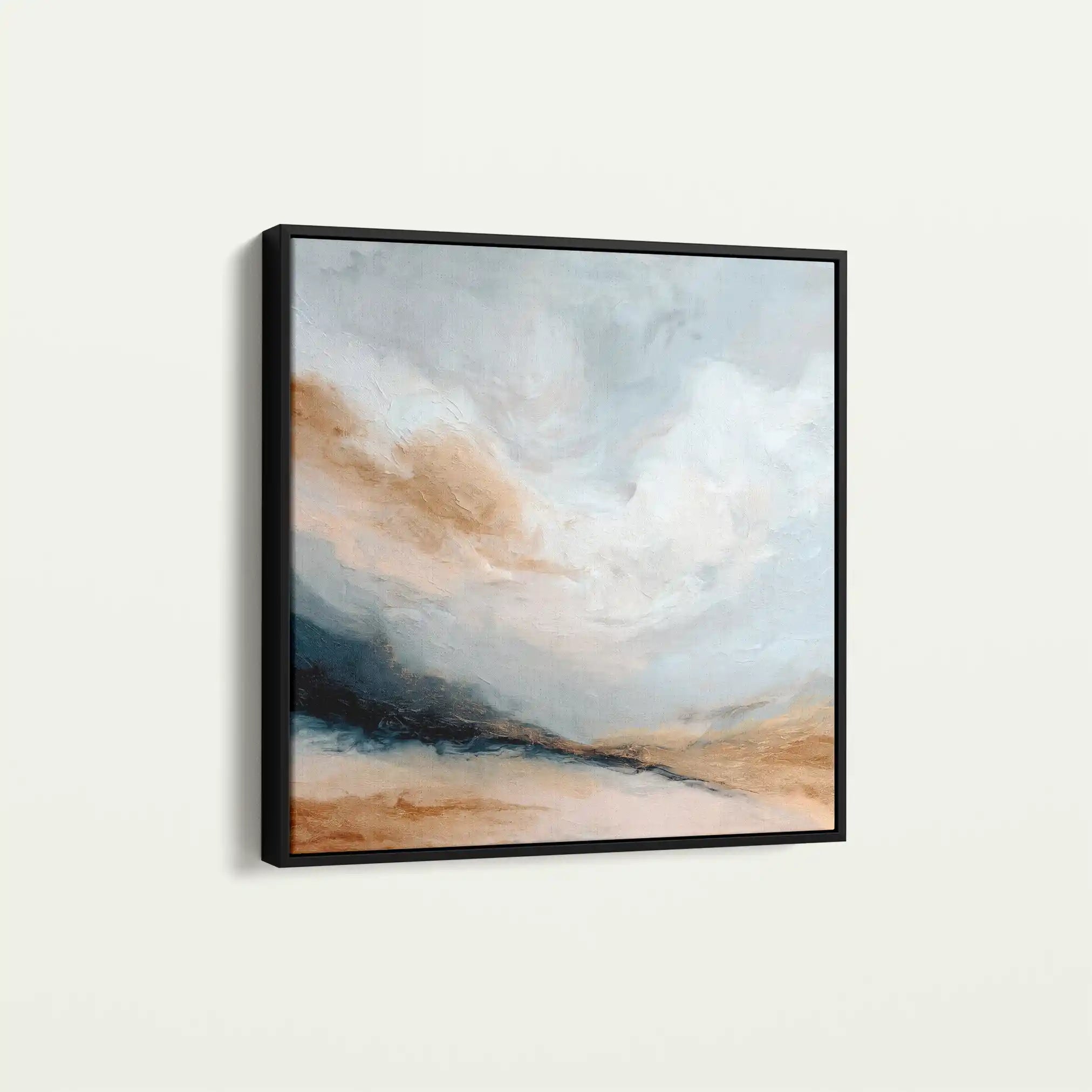 Abstract 988 Canvas Art 16" x 16" / 40 x 40 cm / Black