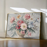 Floral 988 Canvas Art 18" x 24" / 45 x 60 cm / Black