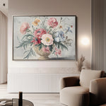 Floral 988 Canvas Art 18" x 24" / 45 x 60 cm / Black