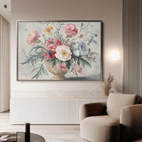 Floral 988 Canvas Art 18" x 24" / 45 x 60 cm / Black