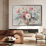 Floral 988 Canvas Art 18" x 24" / 45 x 60 cm / Black